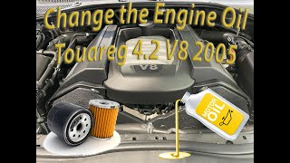 How to change the Oil on VW Touareg 42 V8 310hp 20022006 [upl. by Redmer245]