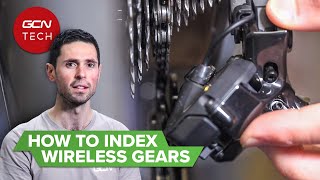 How to Index Shimano Di2 Wireless Gears  Maintenance Monday [upl. by Eecram]