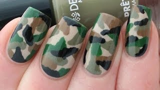 CAMOUFLAGE NAIL ART TUTORIAL [upl. by Joby]