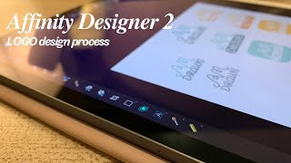 如何用iPad畫一個LOGO 🖋️ How to draw a LOGO with iPad affinitydesigner [upl. by Nahtanaj235]