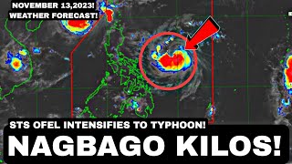 NOVEMBER 132024 Pagbabago sa KILOS Ni BAGYONG OFEL 2 LANDFALL SCENARIO [upl. by Elimac672]