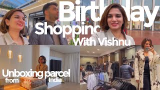 Birthday shopping with Vishnu  Birthday dress shopping  Unboxing parcel from India [upl. by Lau]