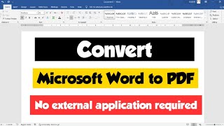 How to Convert Word to PDF in Tamil  Microsoft Word to PDF in Tamil  Just Haran [upl. by Asihtal22]