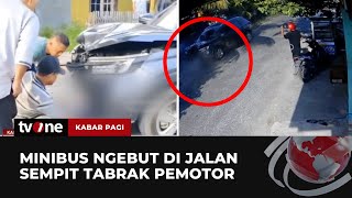 Kecelakaan Maut Melaju Cepat di Jalan Sempit Mobil Tabrak Pemotor Hingga Tewas  Kabar Pagi tvOne [upl. by Ahsanat]