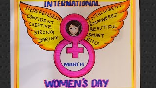 International Womens Day Drawing International Womens Day Poster Making Ideas [upl. by Retnuh]