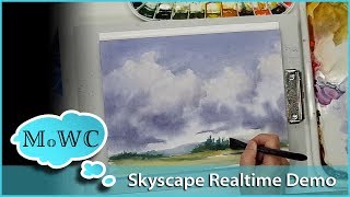 Cloudscape Demo – Hahnemühle Watercolor Paper [upl. by Arorua406]