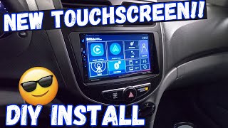 HOW TO INSTALL AN AFTERMARKET DOUBLE DIN RADIO IN A HYUNDAI ACCENT New BOSS Touchscreen for my Car [upl. by Eirol]