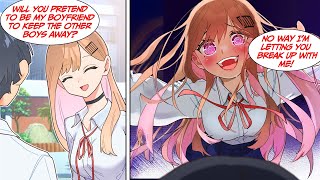 Manga Dub The class president asked me to pretend to be her boyfriend but she was a YANDERE [upl. by Yentirb172]