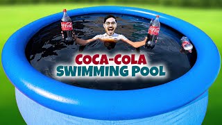 We Made Biggest Coca Cola Swimming Pool😱 क्या कोका कोला में नहाके मैं काला हो जाऊँगा 😅 [upl. by Cohlette]