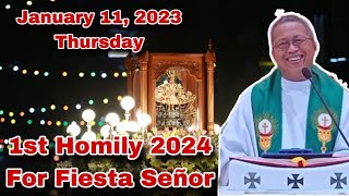 January 11 2024 😅 🙏🙏1st Homily 2024 For Fiesta Señor 🙏🙏 Fr ciano Ubod [upl. by Gussman]