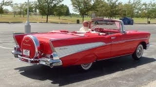 Test Driving 1957 Chevrolet Bel Air Convertible 283 V8 4 BBL [upl. by Odlavso]