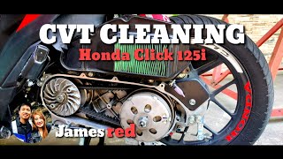 CVT Cleaning to Honda Click 125i [upl. by Kerry230]