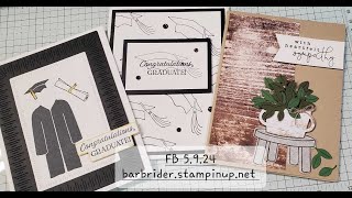 Buzz in with Barb 5924 Cap and Gown Country Flowers Stampin Up [upl. by Rush]