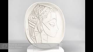 Pablo Picasso Madoura Ceramic Plate “Profil de Jacqueline Jacqueline’s Profile 1956 For Sale [upl. by Odracir]