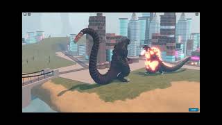 shin Godzilla vs burning Godzilla kaiju universe Roblox [upl. by Uot816]