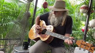 Long Hair Country Boy Charlie Daniel’s practicing some singing while strumming on guitar [upl. by Enelak925]