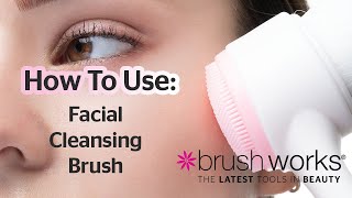 How to use the Brushworks Facial Cleansing Brush [upl. by Laoj]