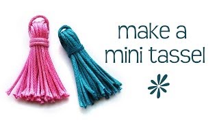 Make a mini tassel  craft tutorial [upl. by Tama150]