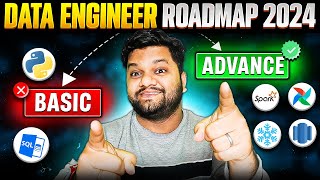 Data Engineer COMPLETE ROADMAP  2024 🔥 Basic ➡️ Advance [upl. by Retsof]