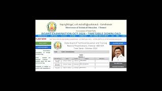 Board Exam October 2024 Time Table Download  Diploma board exam time table pdf flashnews [upl. by Nolyd]