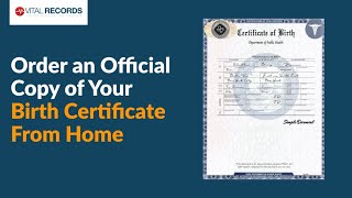 Get Your Birth Certificate From Home  Vital Records Online [upl. by Thurmond]