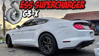 FIRST DRIVE IN MY SUPERCHARGED MUSTANG ESS G3x KIT [upl. by Nuahsed]