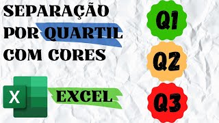 Separação por QUARTIL no EXCEL com cores [upl. by Okuy90]