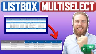 ListBox mit MultiSelect Werte auslesen  Excel VBA [upl. by Zirtaeb701]