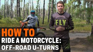 How To Ride A Motorcycle Offroad UTurns [upl. by Porcia]