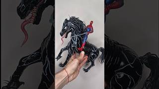 Parte FINAL Convierto un Caballo 🐴 de juguete en el caballo Venom [upl. by Marlee312]