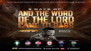 5 DAYS OF AND THE WORD OF THE LORD CAME TO PASS  DAY 5 GRAND FINALE  NSPPD  21ST JUNE 2024 [upl. by Arimahs]