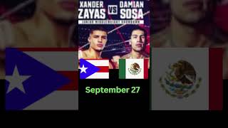 Xander Zayas vs Damian Sosa Puerto Rico vs Mexico fightnight madisonsquaregarden [upl. by Karmen]