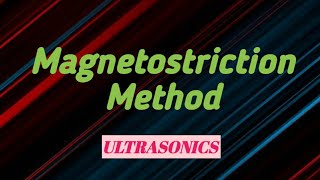 Magnetostriction method in Ultrasonics  Physics  Mixed telugu [upl. by Ynnhoj664]