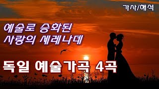 독일 예술가곡 4곡 예술로 승화된 사랑의 세레나데 Beautiful Lied  슈베르트 베토벤 브람스 슈트라우스 [upl. by Nired]