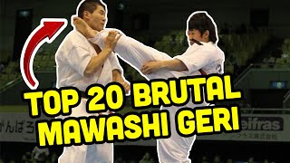 Top 20 Brutal Mawashi Geri Roundhouse kick [upl. by Sharleen]