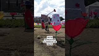 🔴 Inicio instalación alumbrado navideño en Pasto [upl. by Onnem]