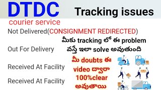 Consignment Redirected issue in DTDC tracking [upl. by Husain260]