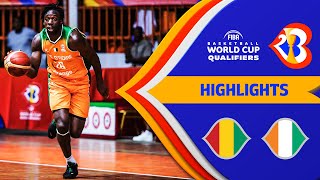 🇬🇳 GUI  🇨🇮 CIV  Basketball Highlights  FIBAWC 2023 Qualifiers [upl. by Oicor]