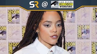 Quintessa Swindell Talks Black Adam San Diego ComicCon 2022 [upl. by Eilatan877]