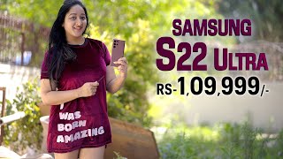 Samsung Galaxy S22 Ultra  Unboxing amp Quick Review in HINDI  Indian Retail Unit [upl. by Hearsh663]