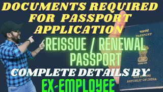 Reissue of PASSPORT Documents Documents Required for Renewal of Indian Passport in Hindi [upl. by Retnuh]