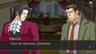 Edgeworth puts someone in the hospital with his trademark glare Spoilers for AAI2 Case 4 [upl. by Nosyt]