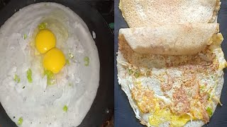 డబుల్ ఎగ్ దోసె ఇలా చేయండి సూపర్ గా ఉంటుంది  dabul egg dosa recipe  egg dosa in street style [upl. by Kalli]