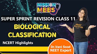 Biological Classification in One Shot  NEET 202324  Class 11 Biology  Super Sprint  Vani Maam [upl. by Hebner613]