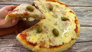 Masa de Pizza Sin Amasar ¡La mas Fácil y Deliciosa [upl. by Malca]