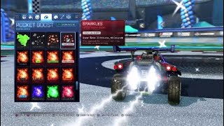 Titanium White Sparkles Boost Showcase  Rocket League [upl. by Skurnik]