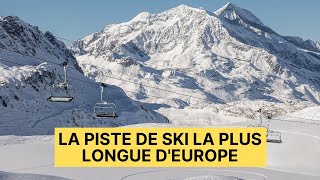 JE DESCENDS LA PISTE DE SKI LA PLUS LONGUE DEUROPE  Val Cenis [upl. by Eseer]