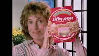 Jiffy Pop Microwave Popcorn  1988 Commercial [upl. by Tonry]