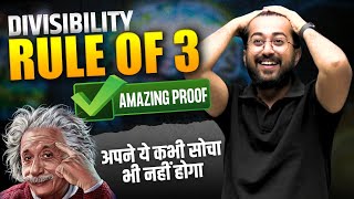 Amazing Proof  Divisibility of 3 🔥  Beauty of Maths  SBI  IBPS  RRB  SSC  Aashish Arora [upl. by Eniamirt]