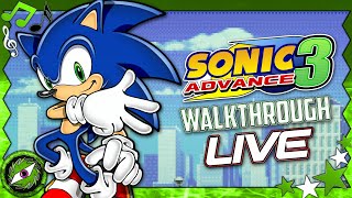 SONIC ADVANCE 3  Walkthrough LIVE [upl. by Nahtannoj908]